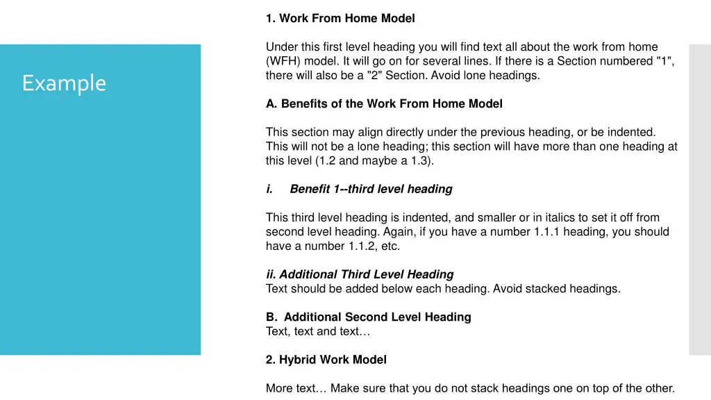 1 work from home model