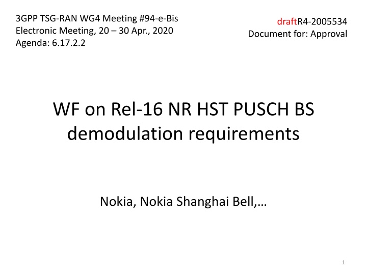 3gpp tsg ran wg4 meeting 94 e bis electronic