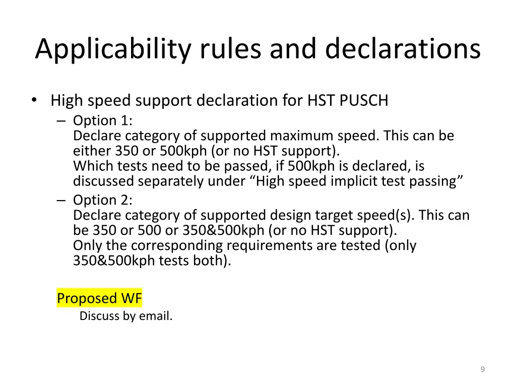 applicability rules and declarations 2