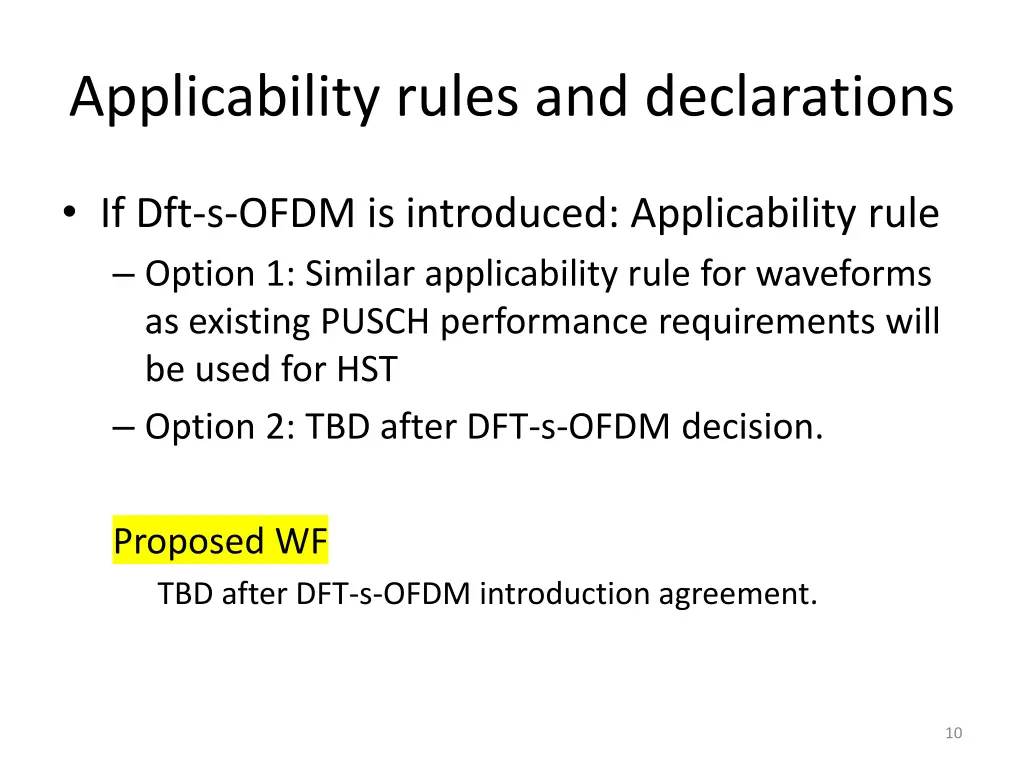 applicability rules and declarations 3