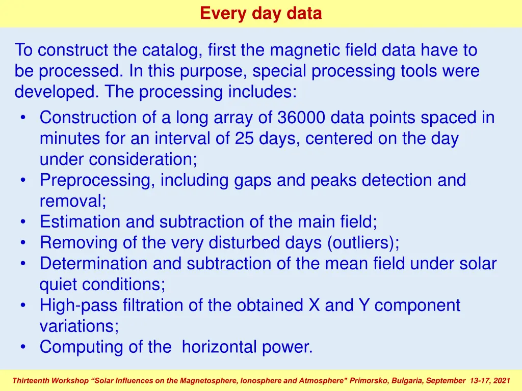 every day data