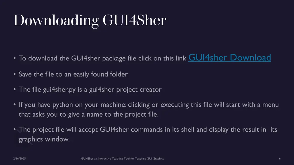 downloading gui4sher