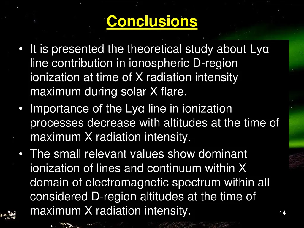 conclusions