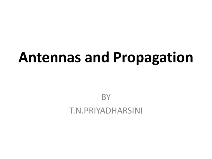 antennas and propagation
