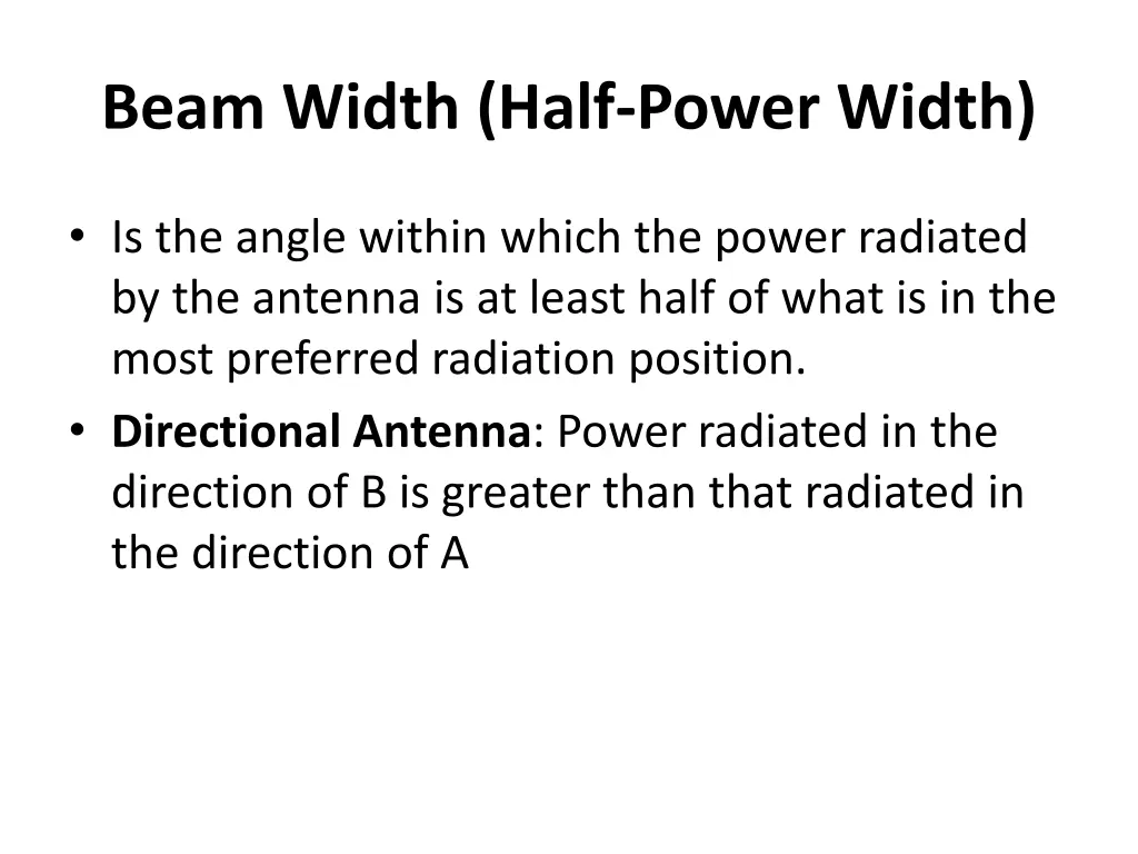 beam width half power width