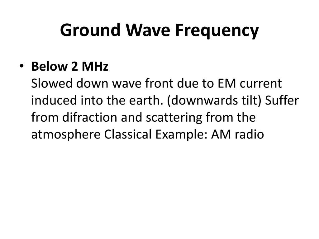 ground wave frequency