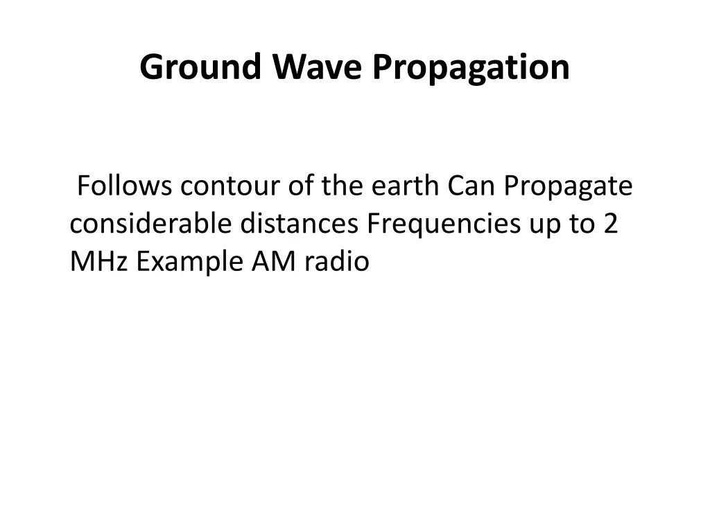 ground wave propagation
