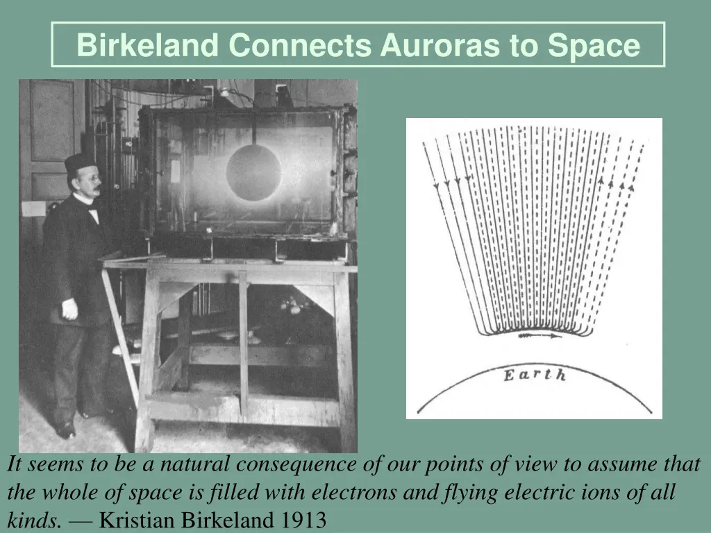 birkeland connects auroras to space