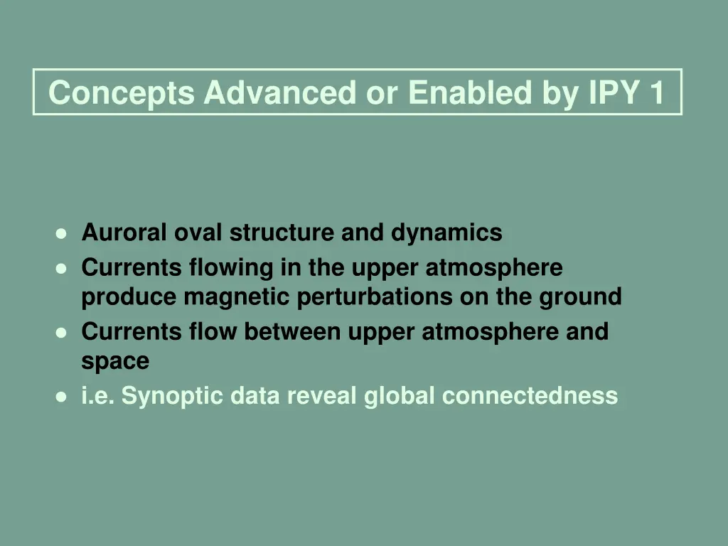 concepts advanced or enabled by ipy 1