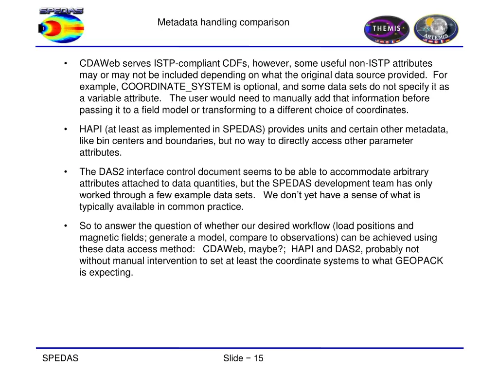 metadata handling comparison