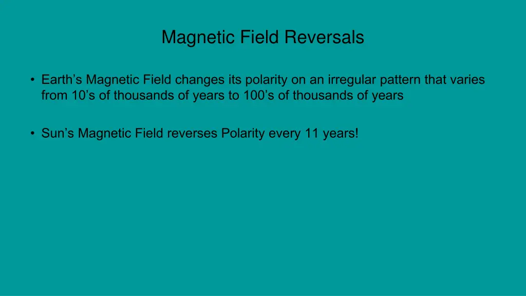 magnetic field reversals