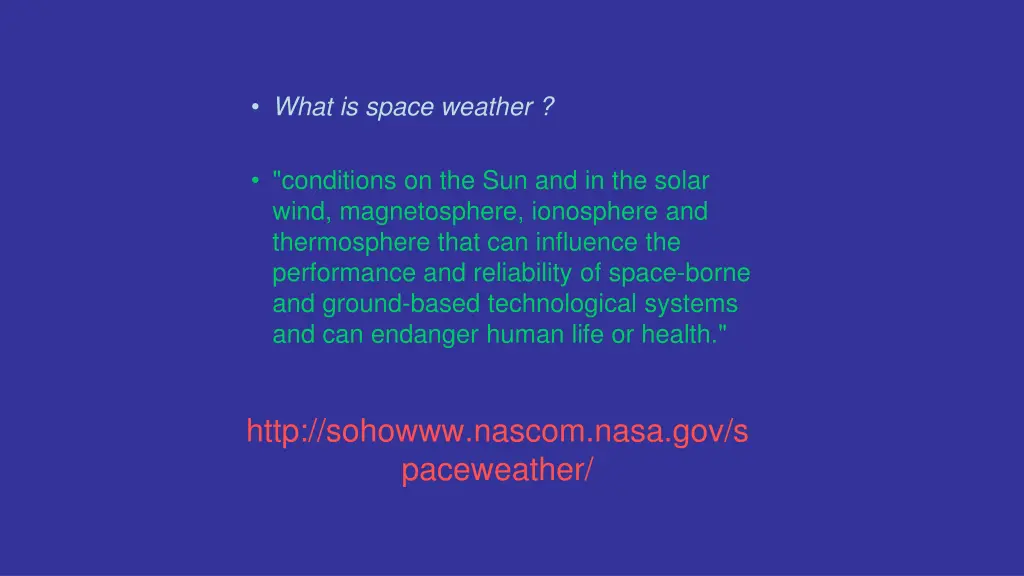 what is space weather