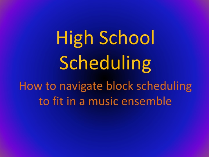 high school scheduling how to navigate block