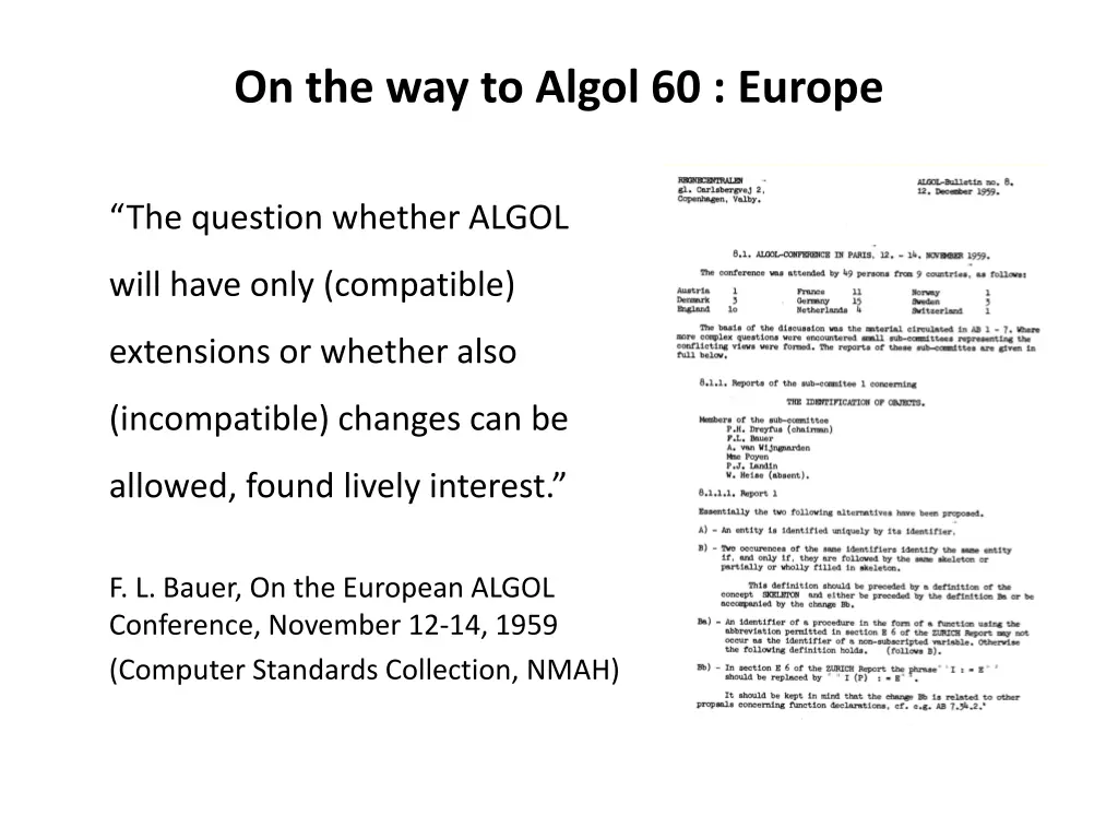 on the way to algol 60 europe