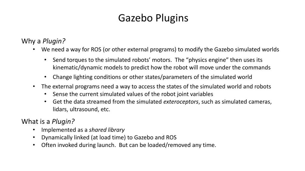 gazebo plugins