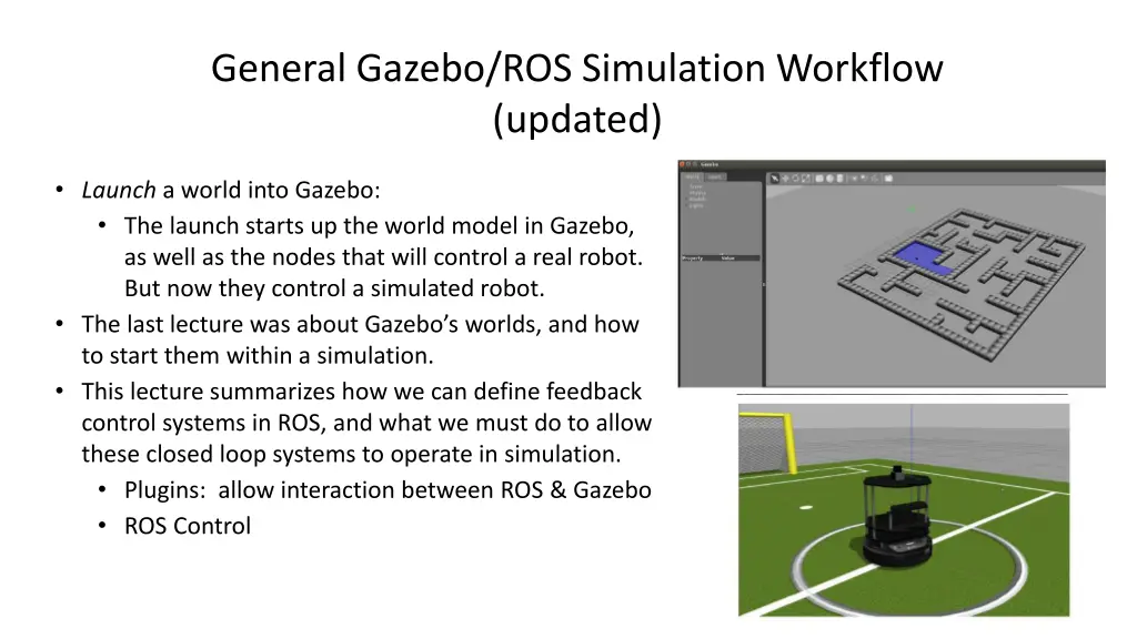 general gazebo ros simulation workflow updated