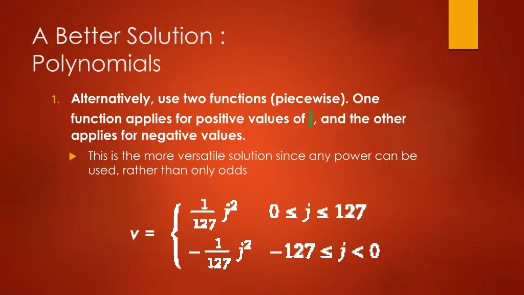 a better solution polynomials 3