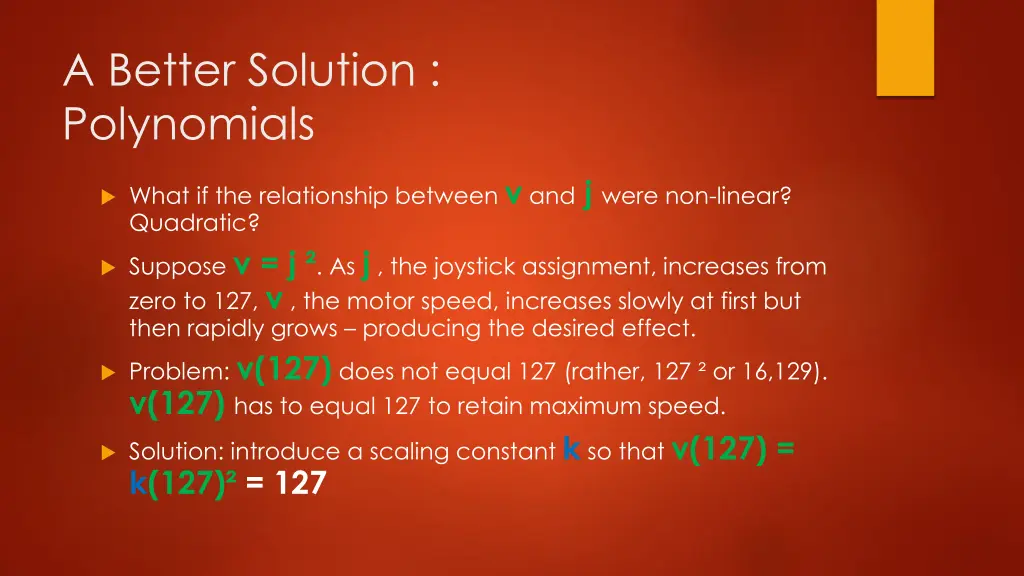 a better solution polynomials