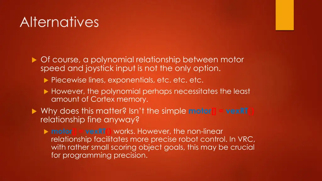 alternatives