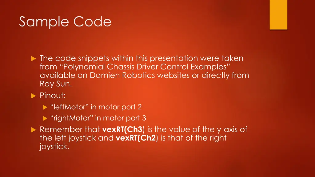 sample code