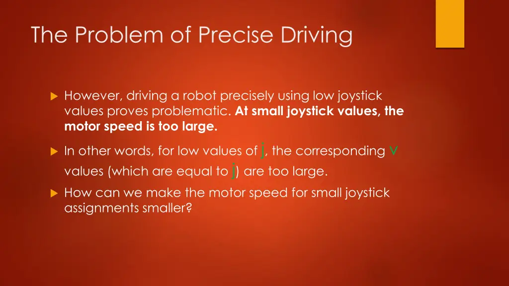 the problem of precise driving 2