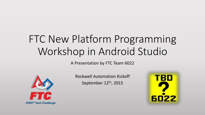 ftc new platform programming workshop in android