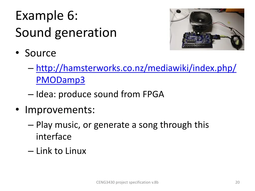 example 6 sound generation
