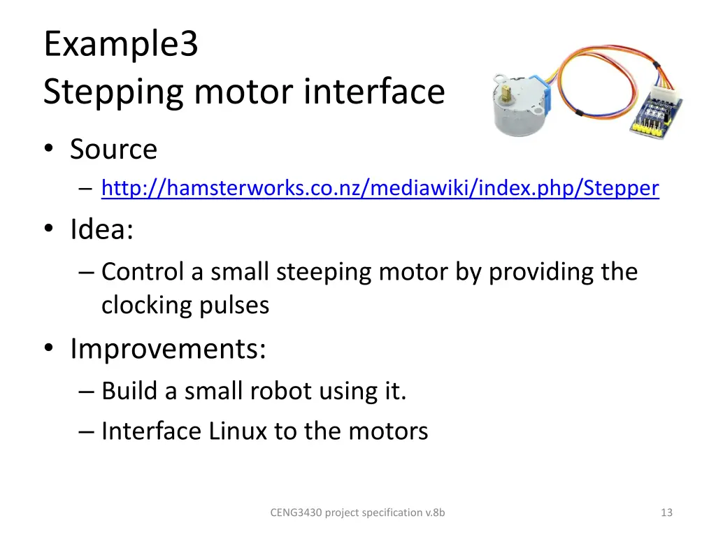 example3 stepping motor interface