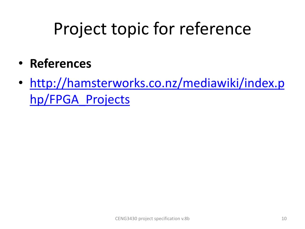 project topic for reference