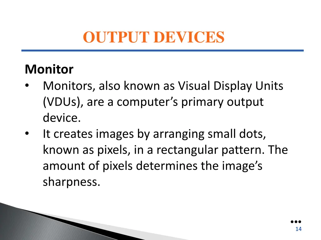 output devices