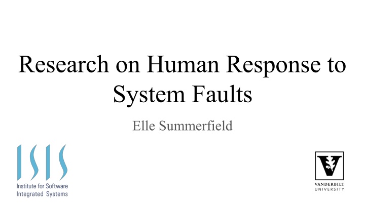 research on human response to system faults