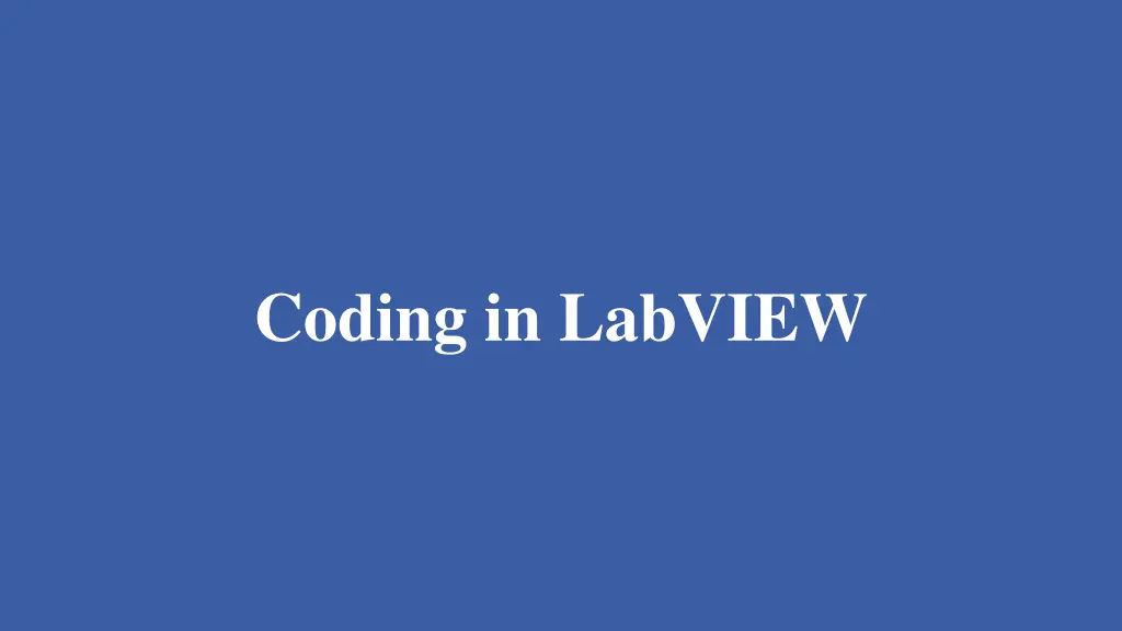 coding in labview