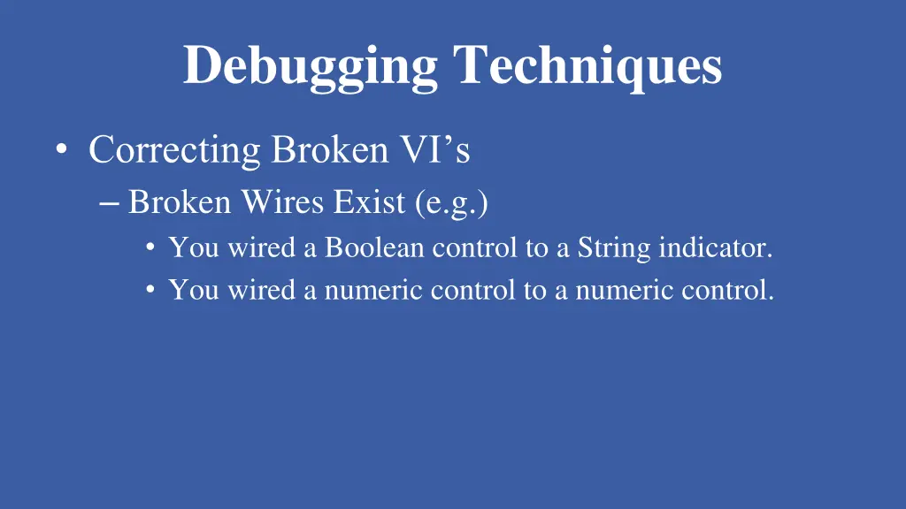 debugging techniques 1