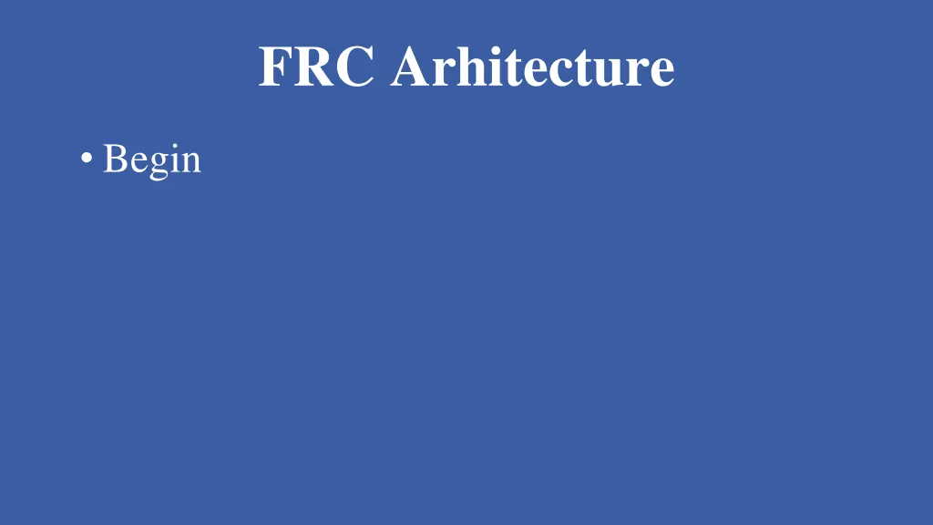 frc arhitecture 1