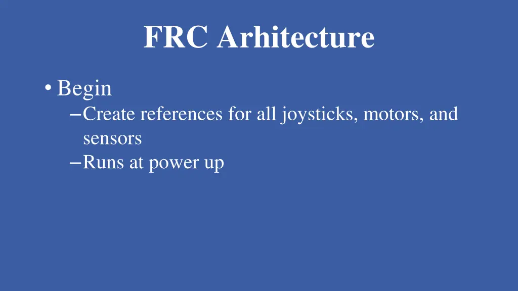 frc arhitecture 2