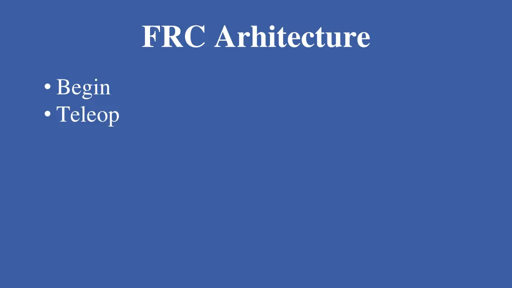 frc arhitecture 4