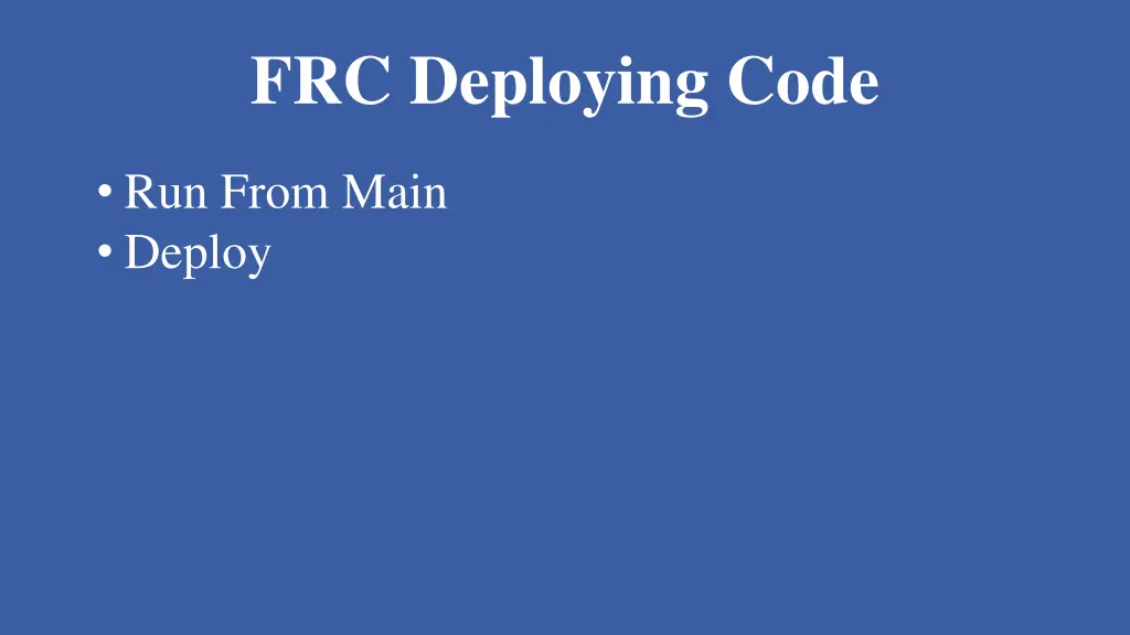 frc deploying code 1
