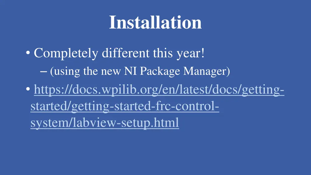 installation