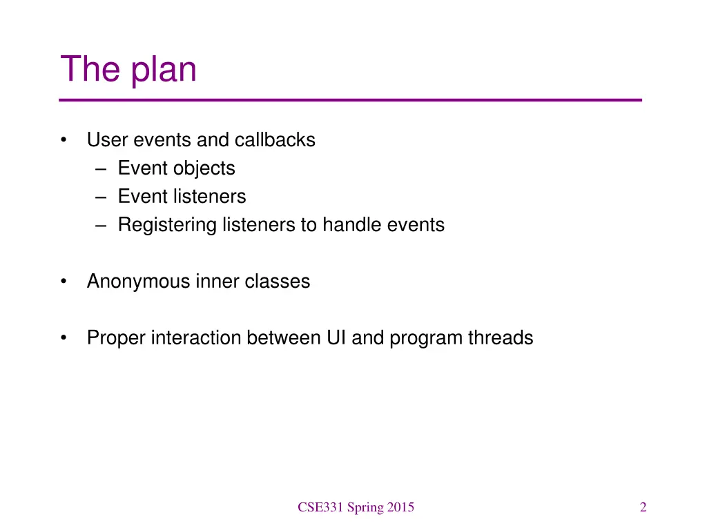 the plan