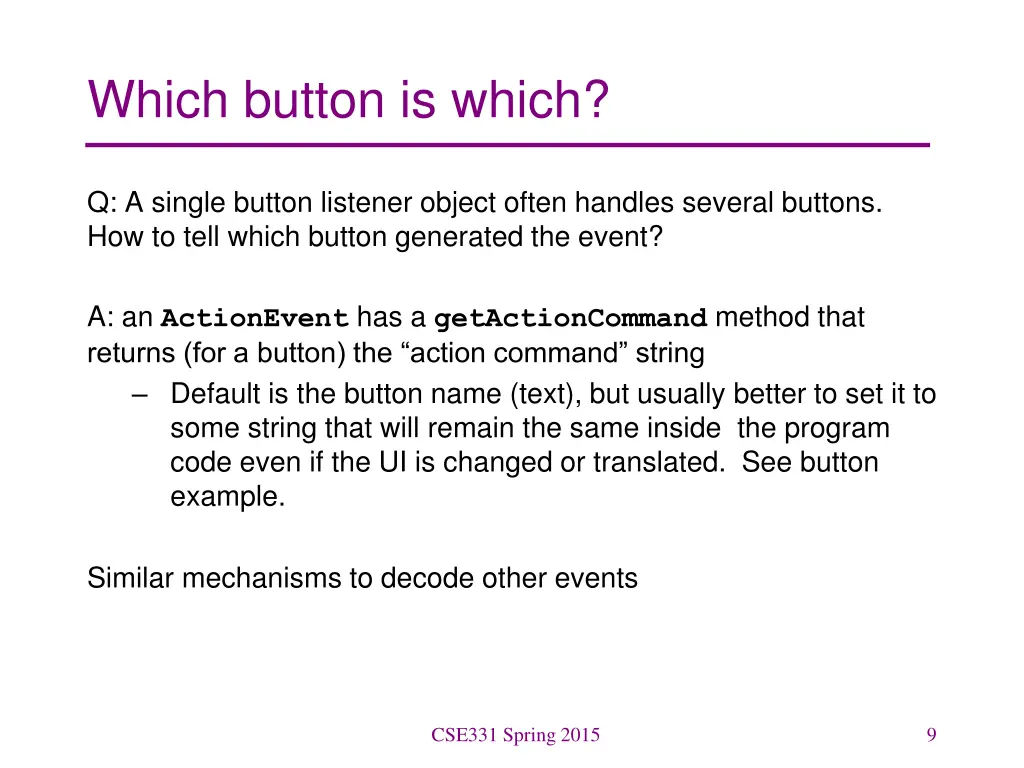 which button is which