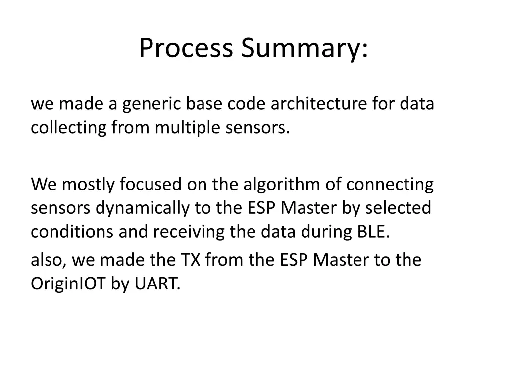 process summary