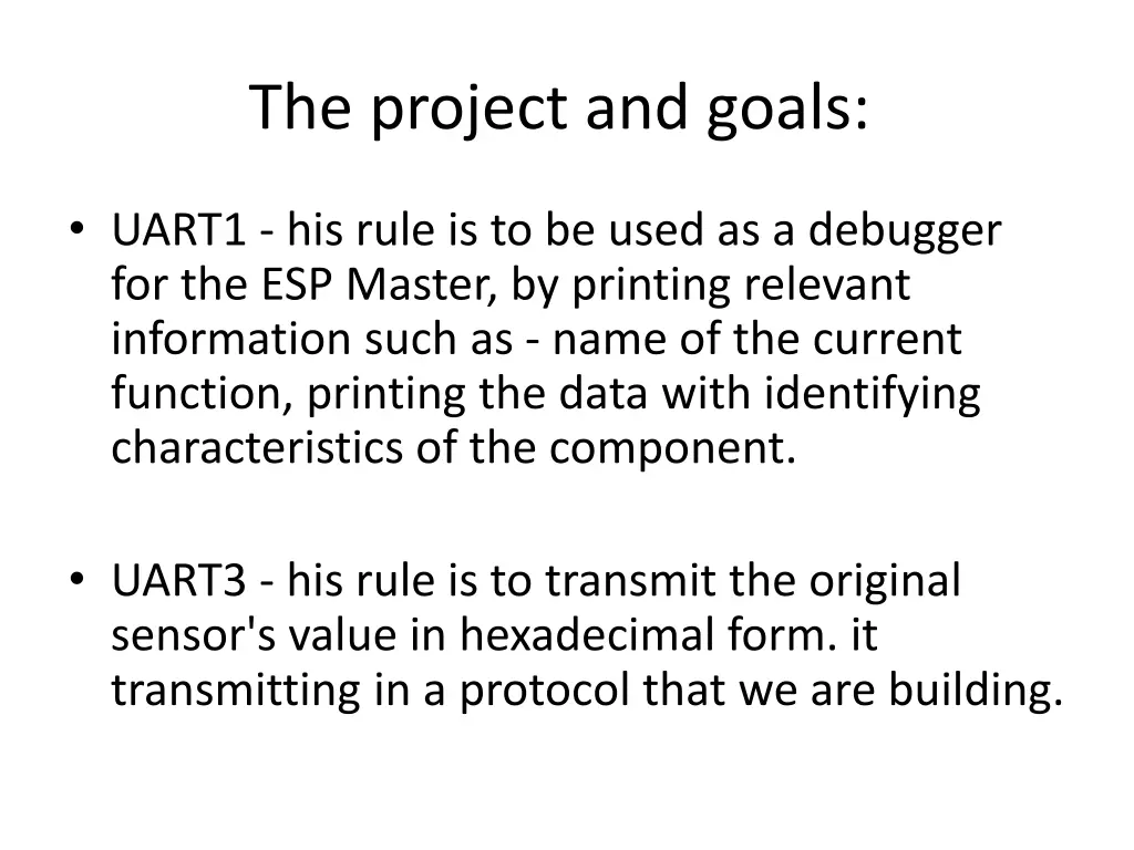 the project and goals 1