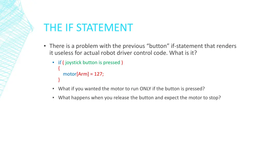 the if statement 1