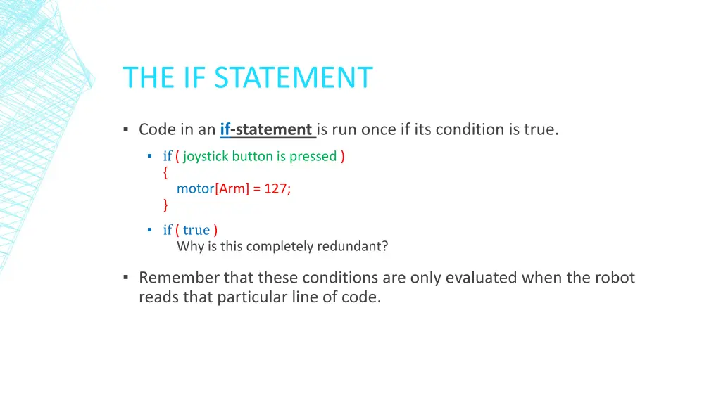 the if statement