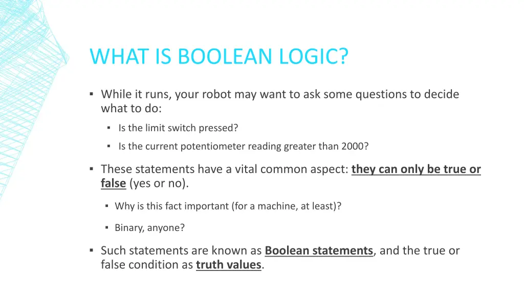 what is boolean logic