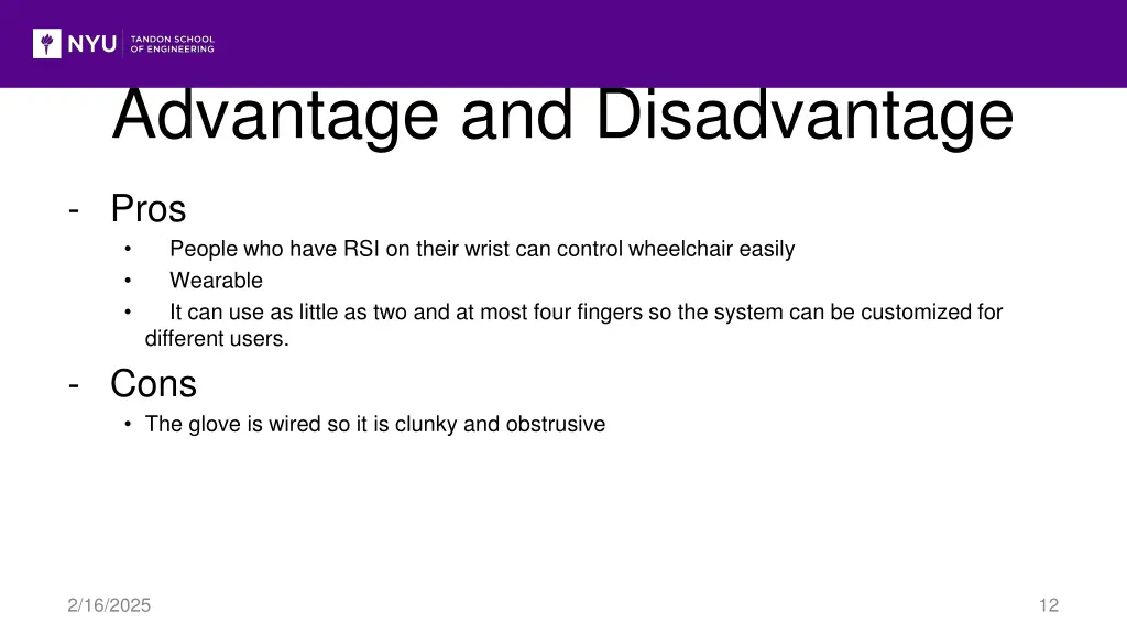 advantage and disadvantage