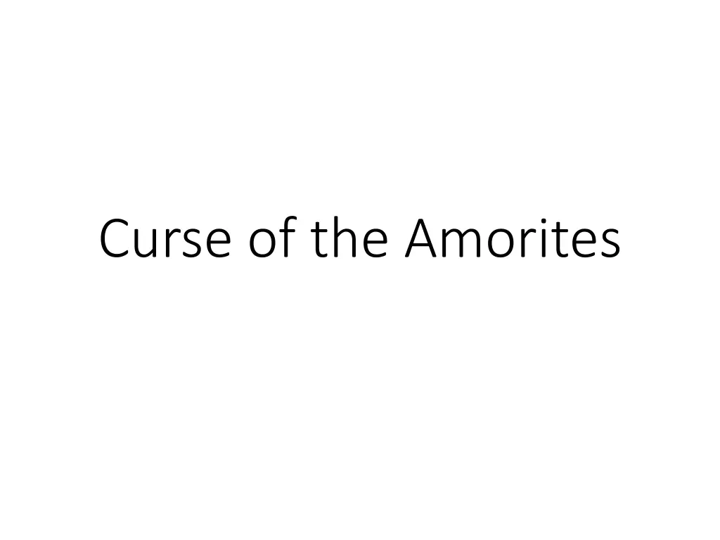 curse of the amorites