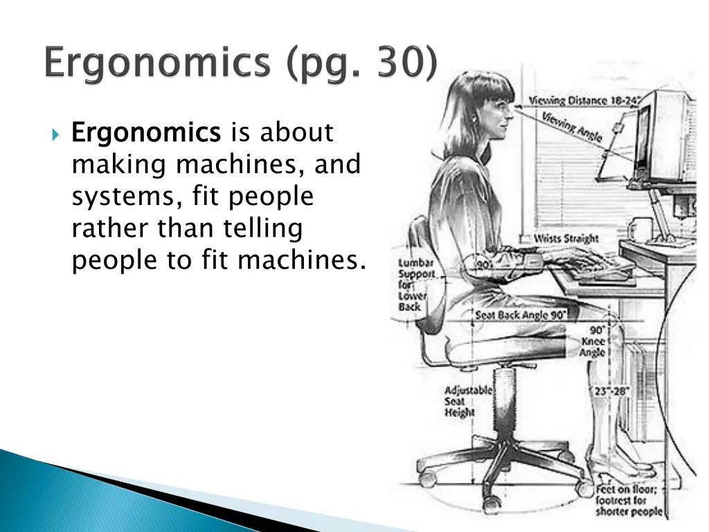 ergonomics making machines and systems fit people