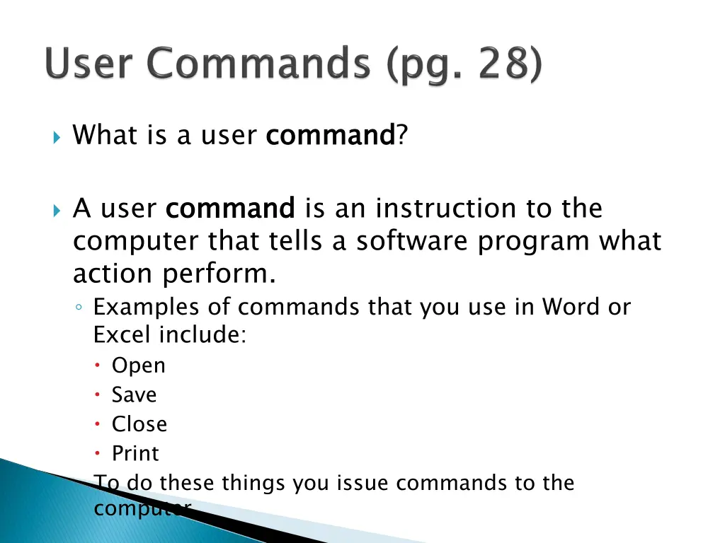 what is a user command
