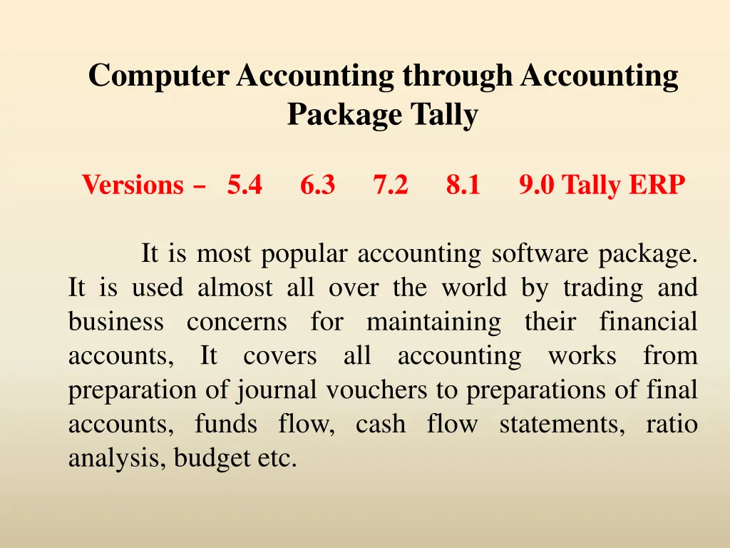computer accounting through accounting package 1